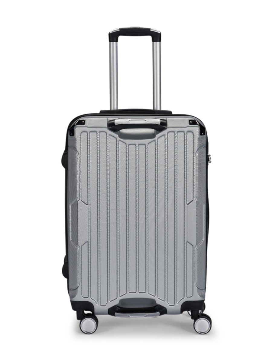 20-Inch Carry-On Luggage with Spinner Wheels, Silver