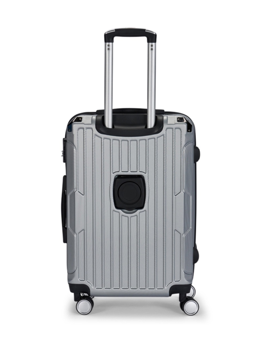 20-Inch Carry-On Luggage with Spinner Wheels, Silver