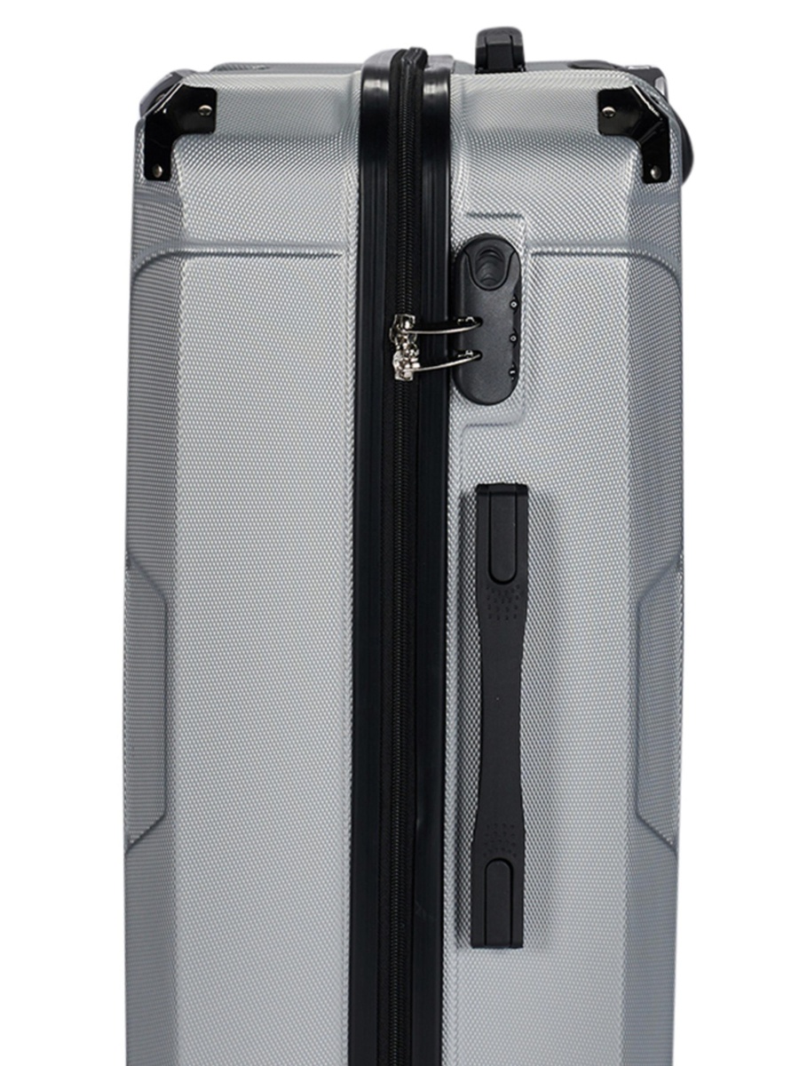 20-Inch Carry-On Luggage with Spinner Wheels, Silver
