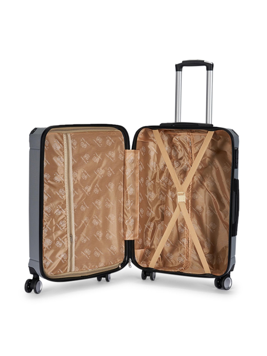 20-Inch Carry-On Luggage with Spinner Wheels, Silver