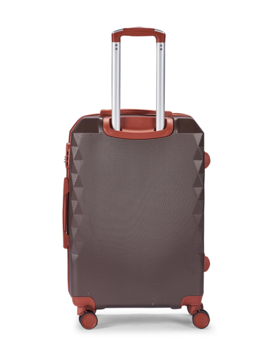 6-Piece Luggage Set with Swivel Wheels, Coffee Brown