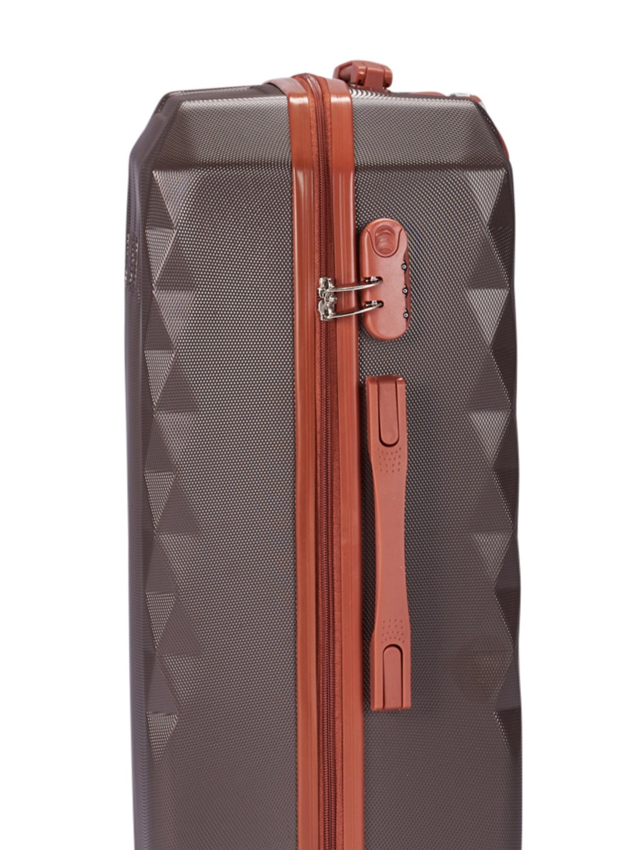 6-Piece Luggage Set with Swivel Wheels, Coffee Brown