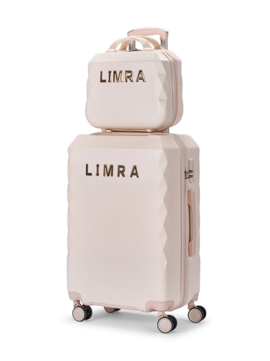 6-Piece Luggage Set with Swivel Wheels, Beige