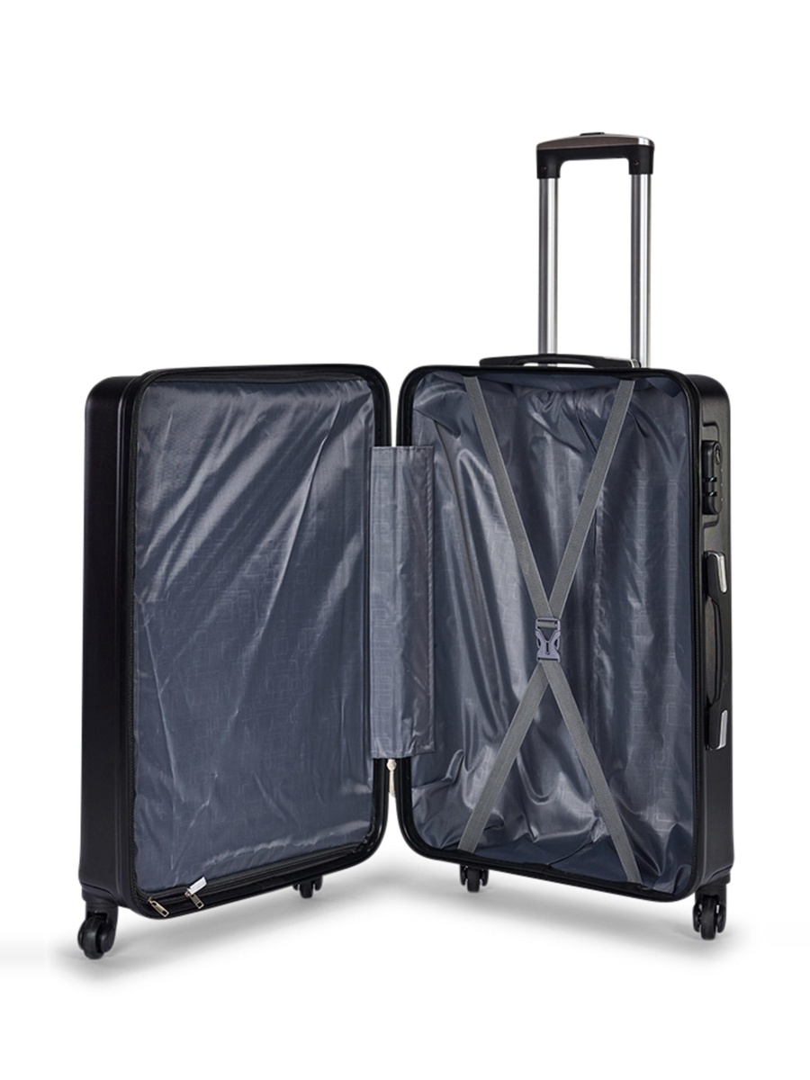 20 Inch Cabin Luggage with Hard Shell and Spinner Wheel, Blacks