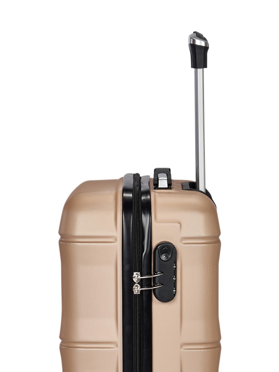 20 Inch Cabin Luggage with Hard Shell and Spinner Wheel, Gold