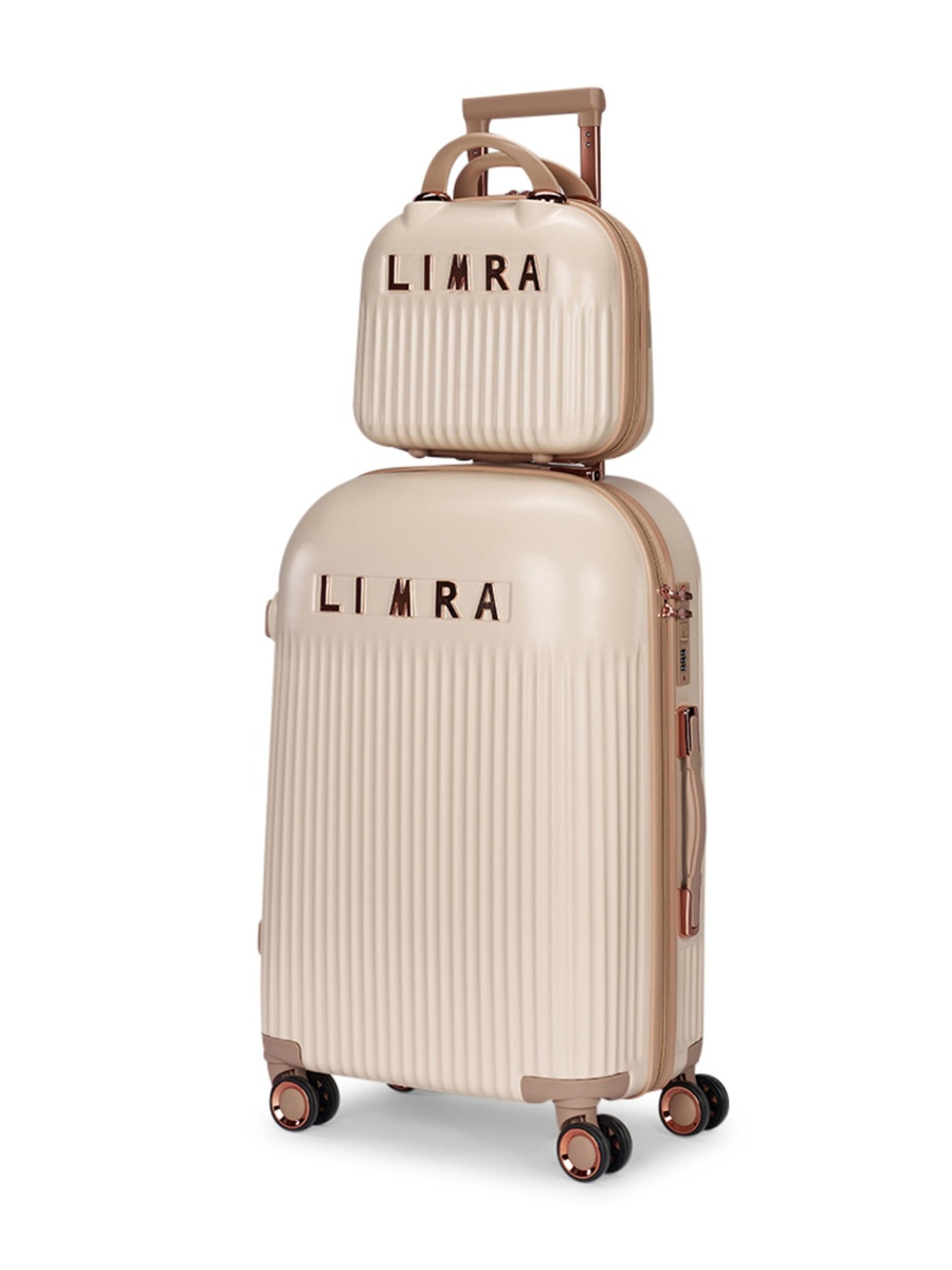 6-Piece Luggage Set with Spinner Wheels, Beige