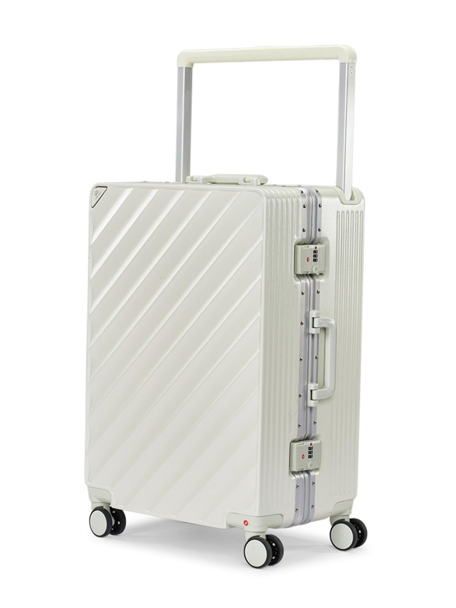 2-Piece Luggage Set with Hard Shell and Spinner Wheels, Cream