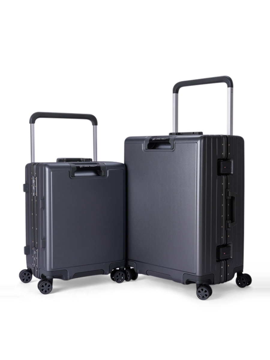 2-Piece Luggage Set with Hard Shell and Spinner Wheels, Grey