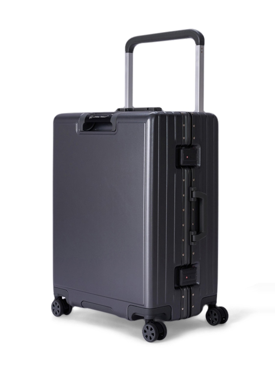 2-Piece Luggage Set with Hard Shell and Spinner Wheels, Grey