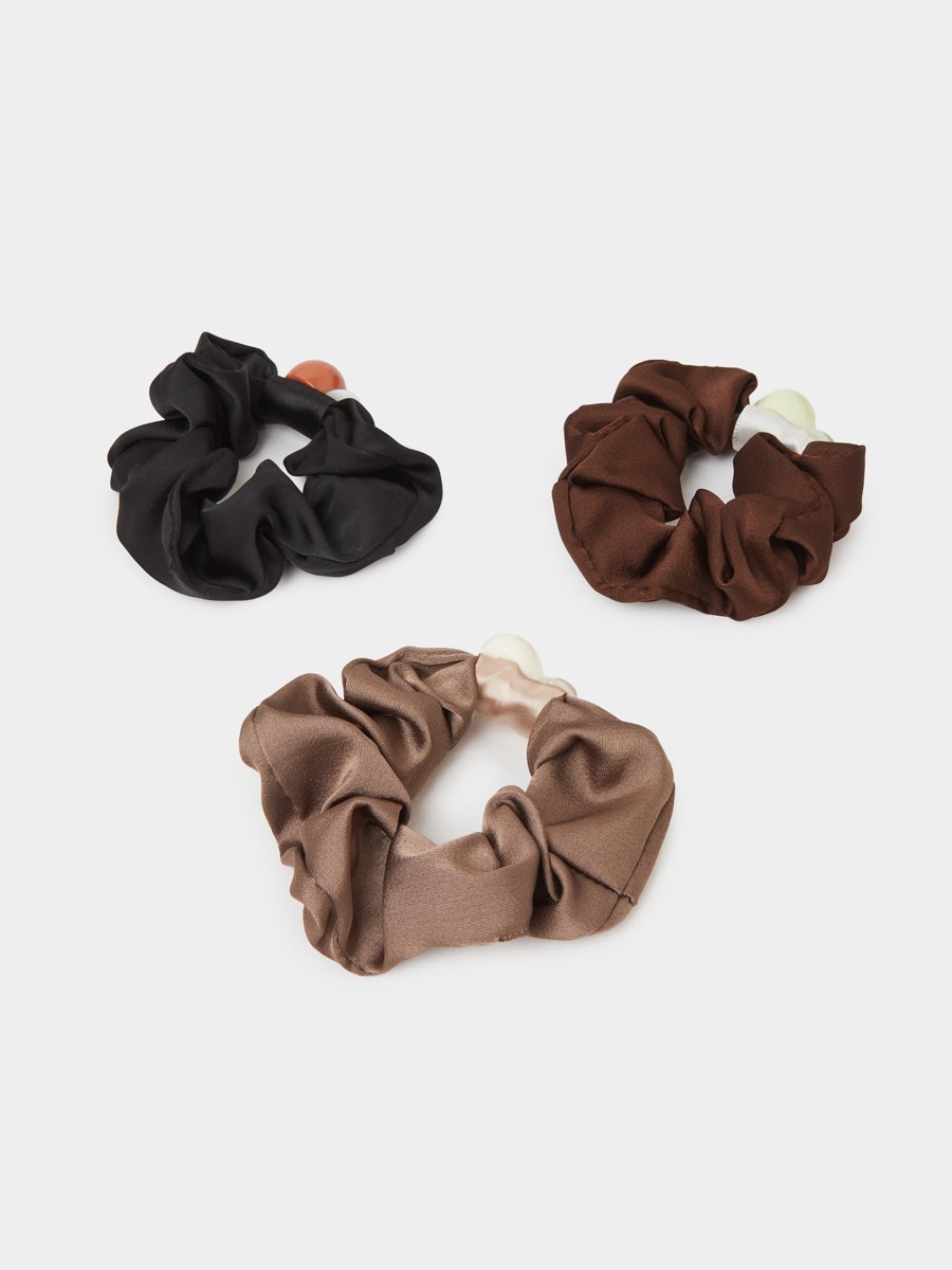 Pack of 3 - Multi-Color Stone Embellished Scrunchie