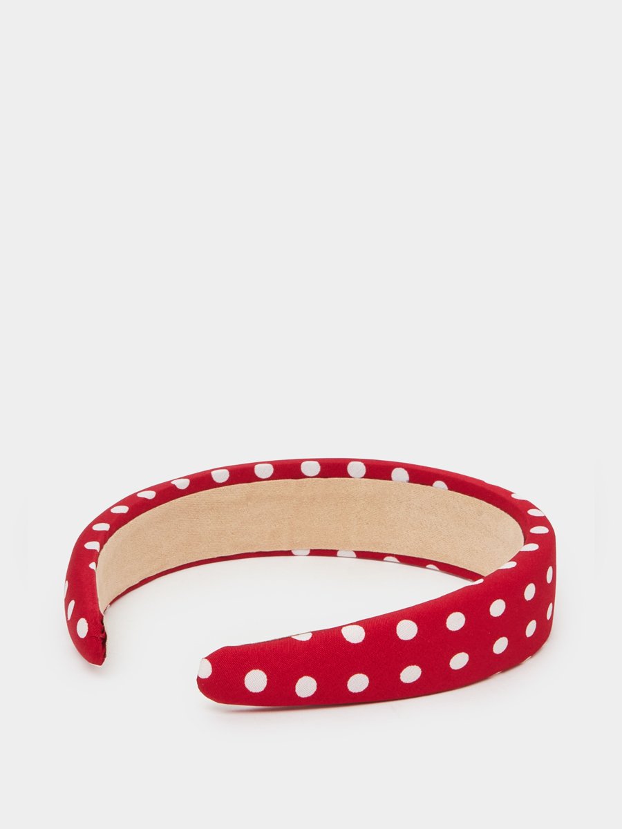 Red Polka Dot Padded Headband