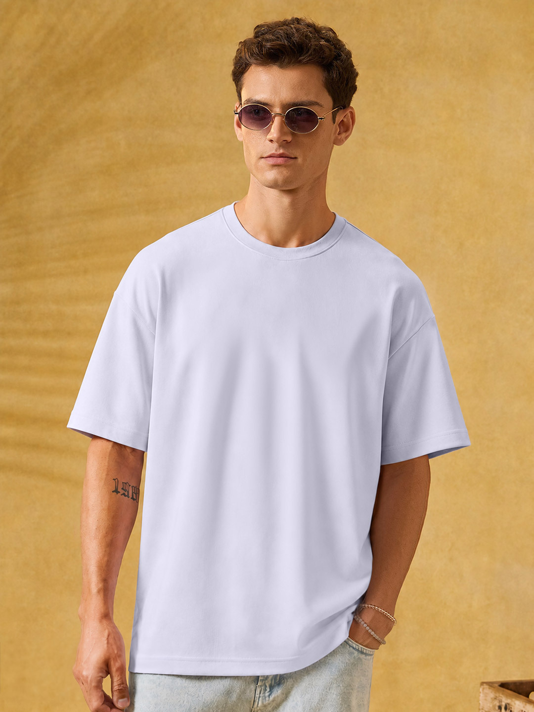 Men Premium Interlock Cotton Oversized T-Shirt