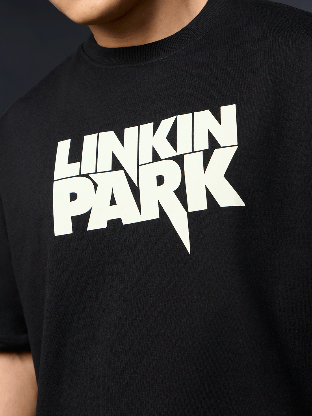 Linkin Park XERO Glow-in-the-Dark Black Oversized T-Shirt