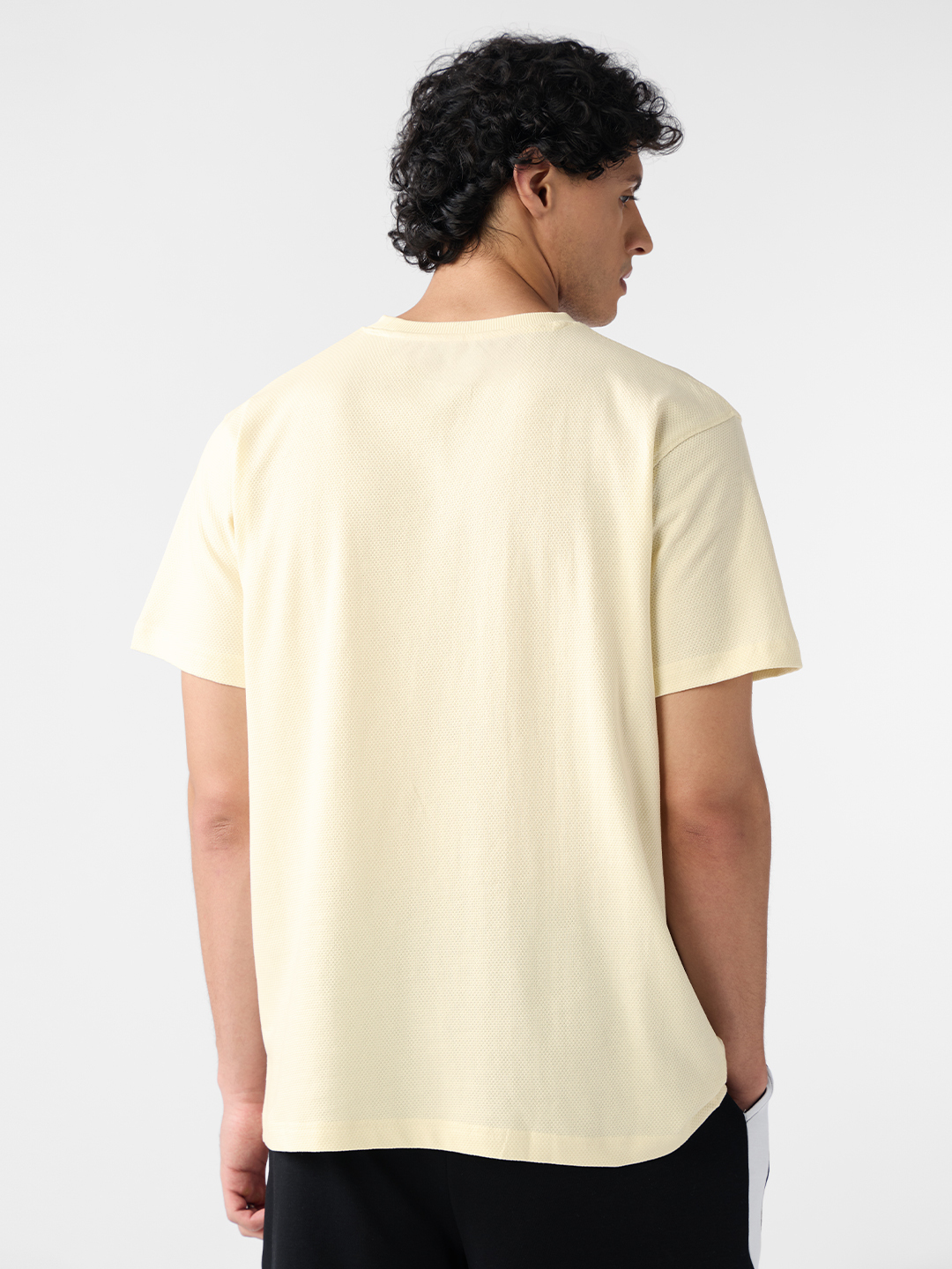 Men Off-White Graphic Round Neck T-Shirt - Inner Peace Panda