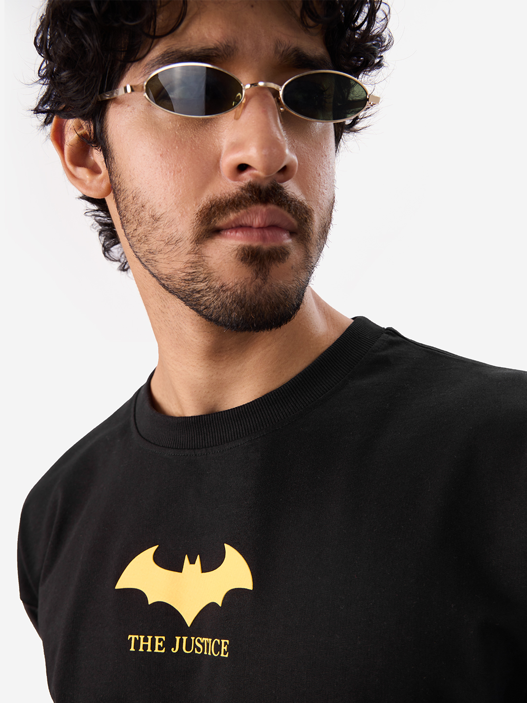 Men Batman Justice Tarot Graphic Oversized Long Sleeve T-Shirt