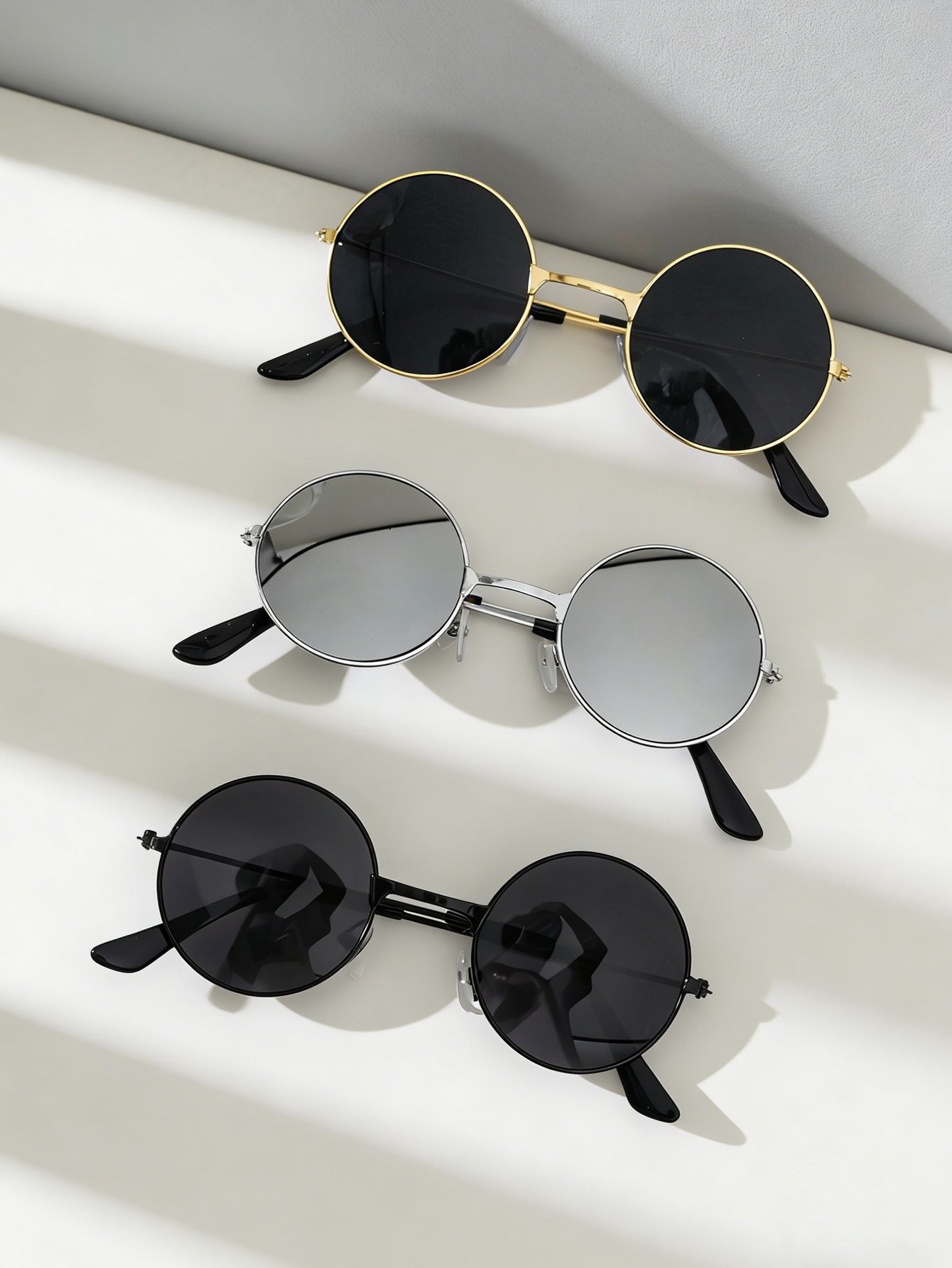 Pack of 3 - Multi-Color Round Frame Sunglasses