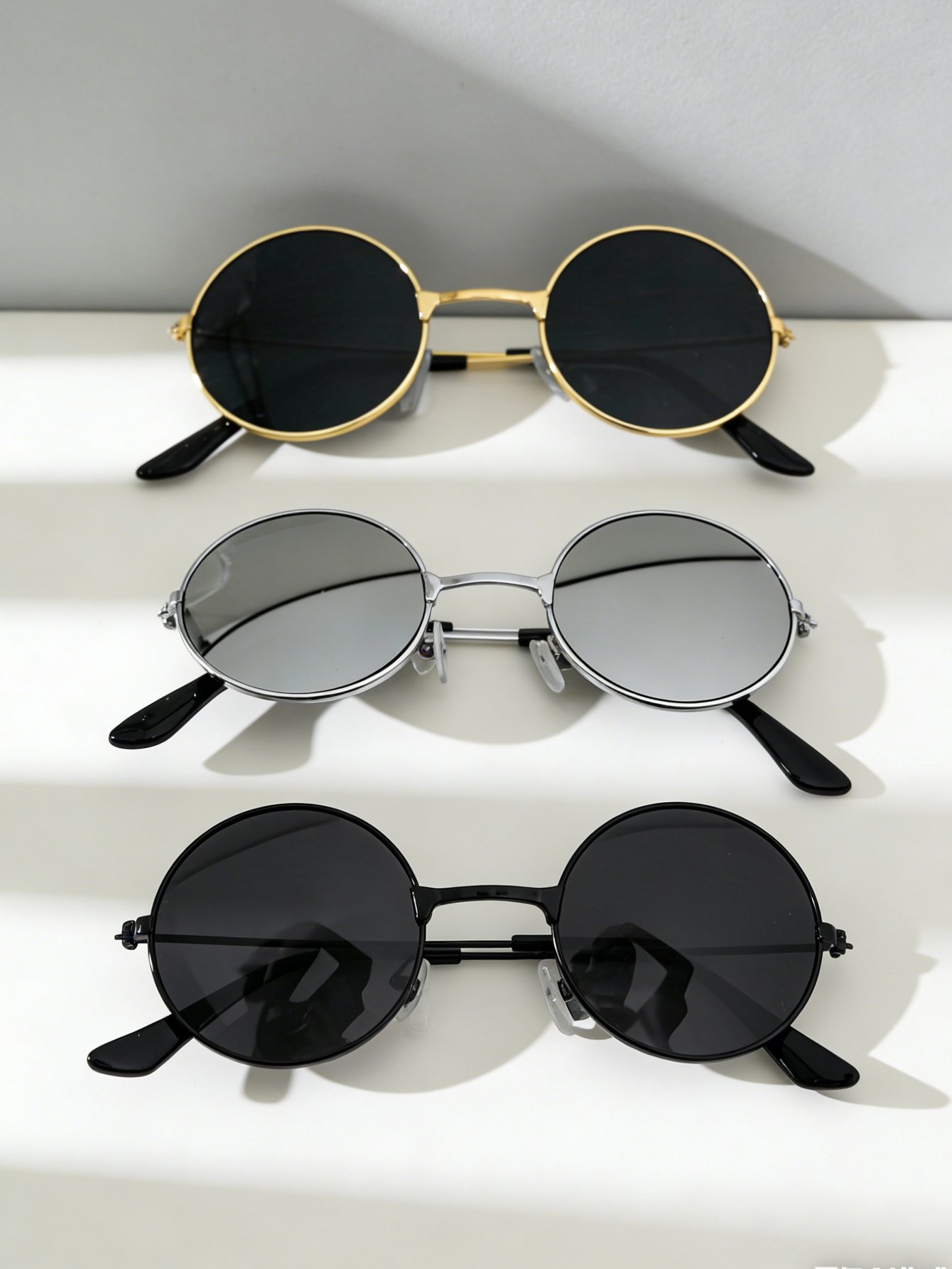 Pack of 3 - Multi-Color Round Frame Sunglasses