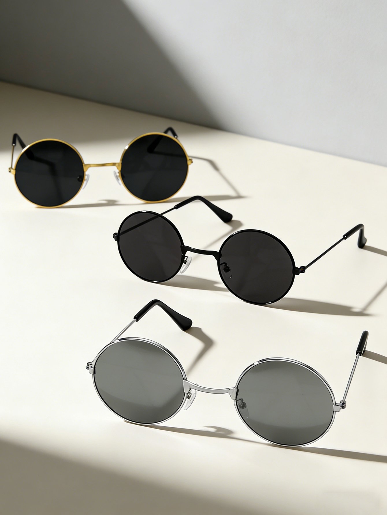 Pack of 3 - Multi-Color Round Frame Sunglasses