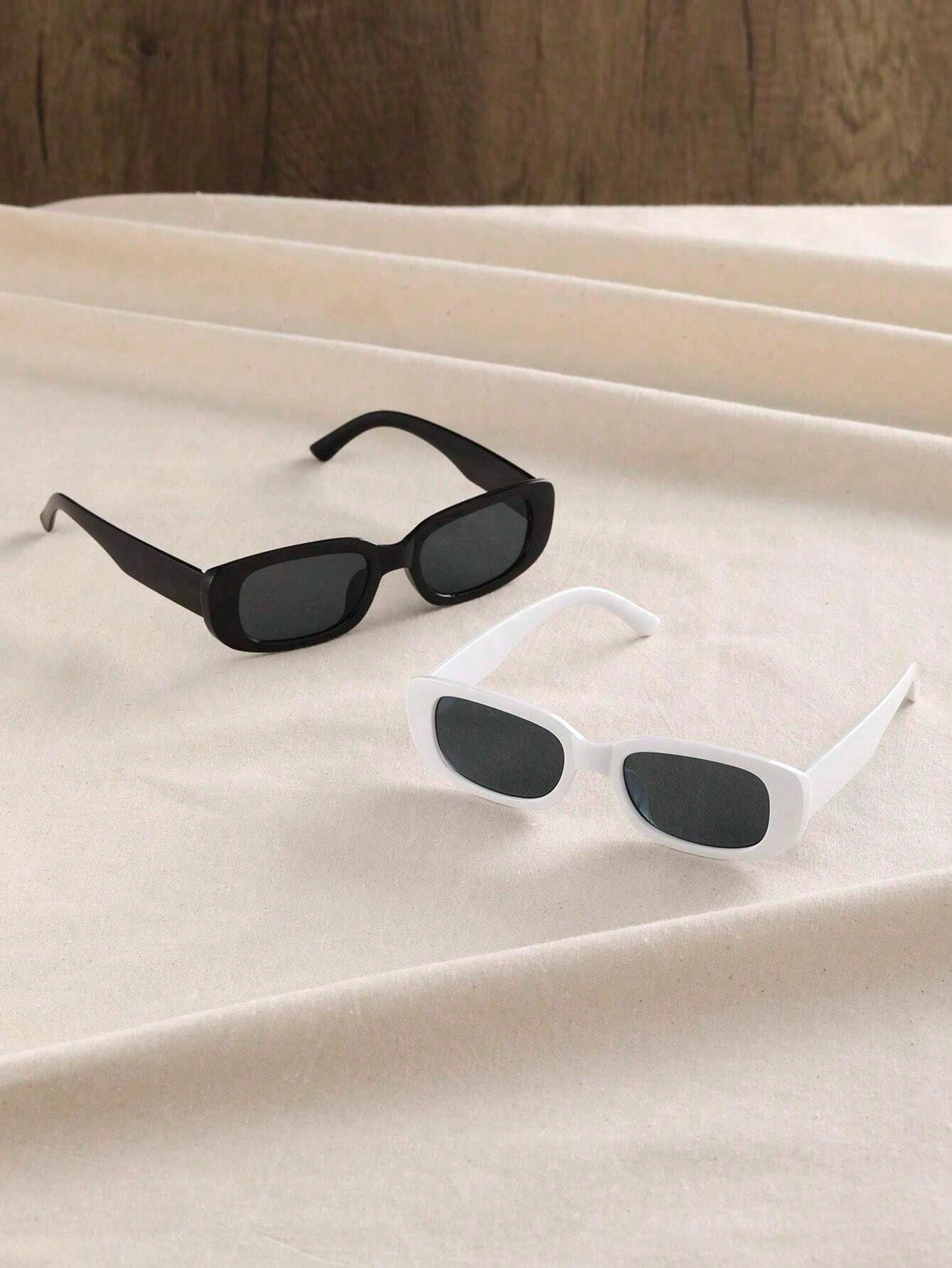 Pack of 2 - Multi-Color Rectangle Sunglasses
