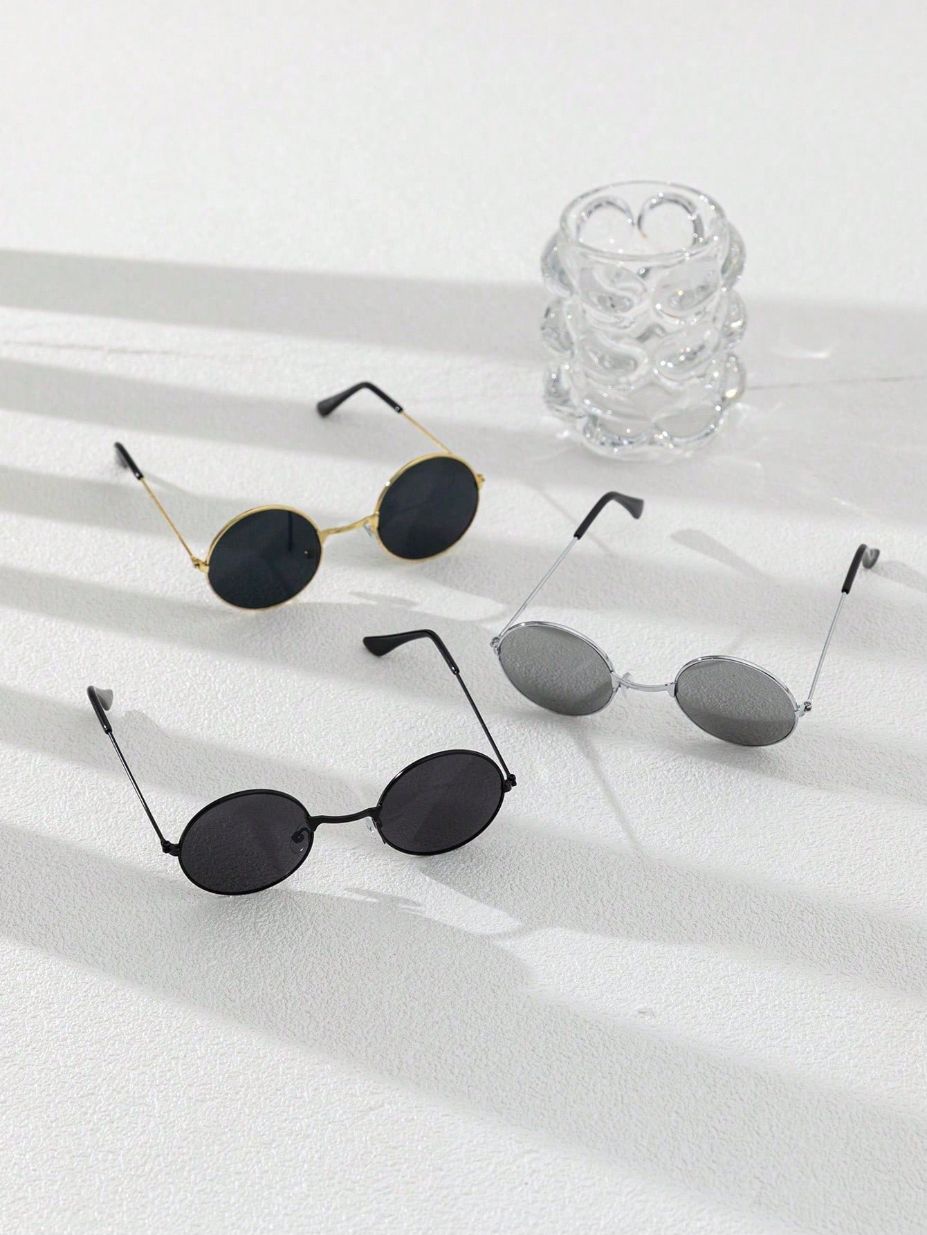 Pack of 3 - Multi-Color Round Frame Sunglasses