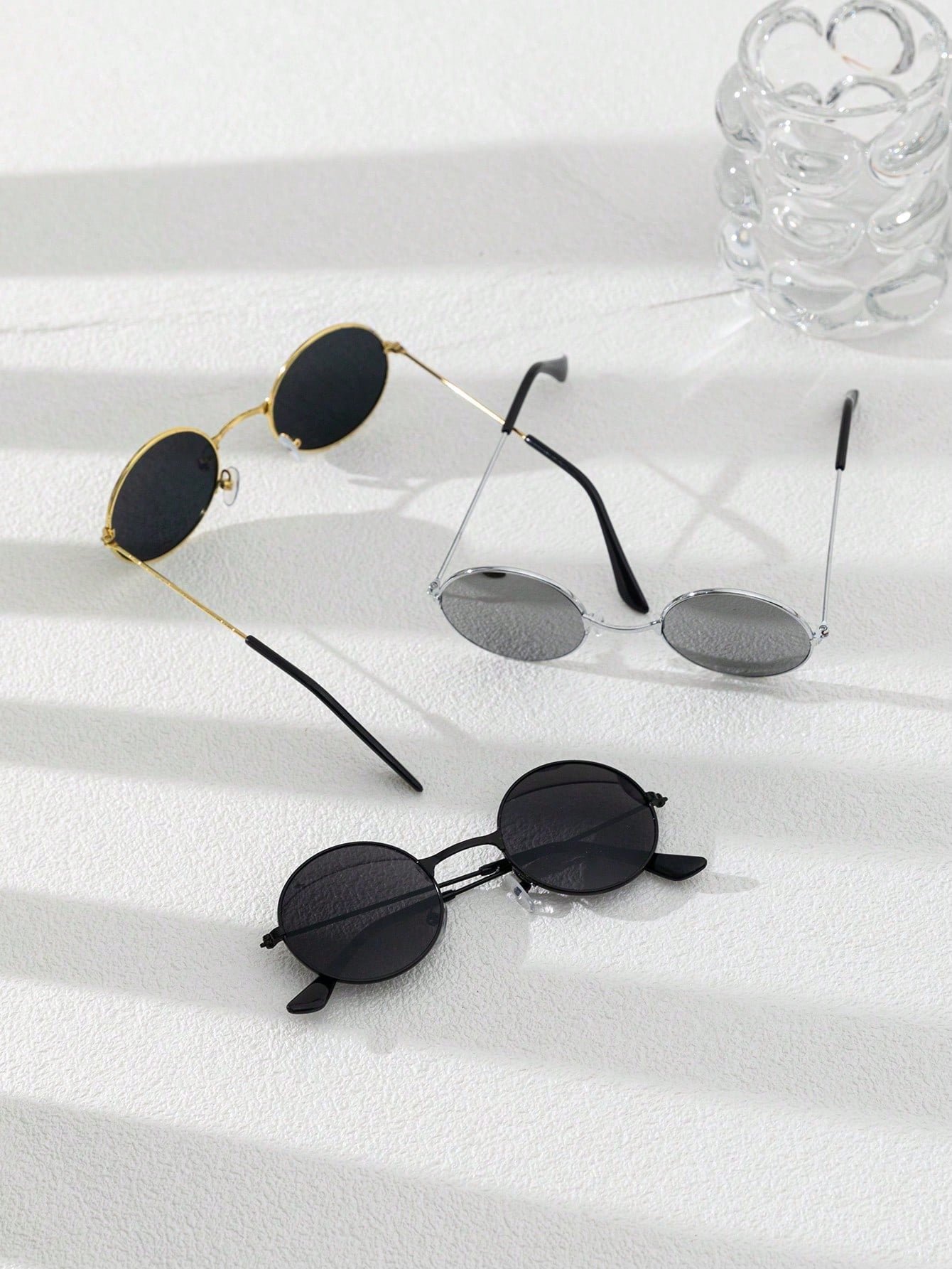 Pack of 3 - Multi-Color Round Frame Sunglasses
