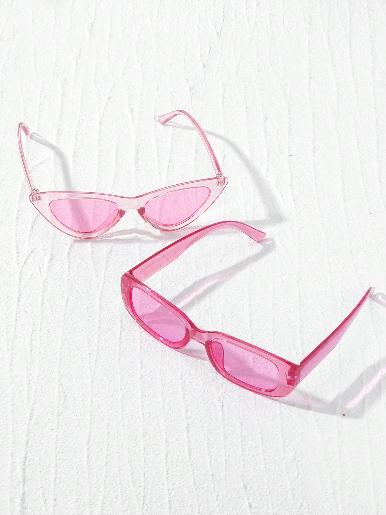 Pack of 2 - Light Pink Geometric Sunglasses