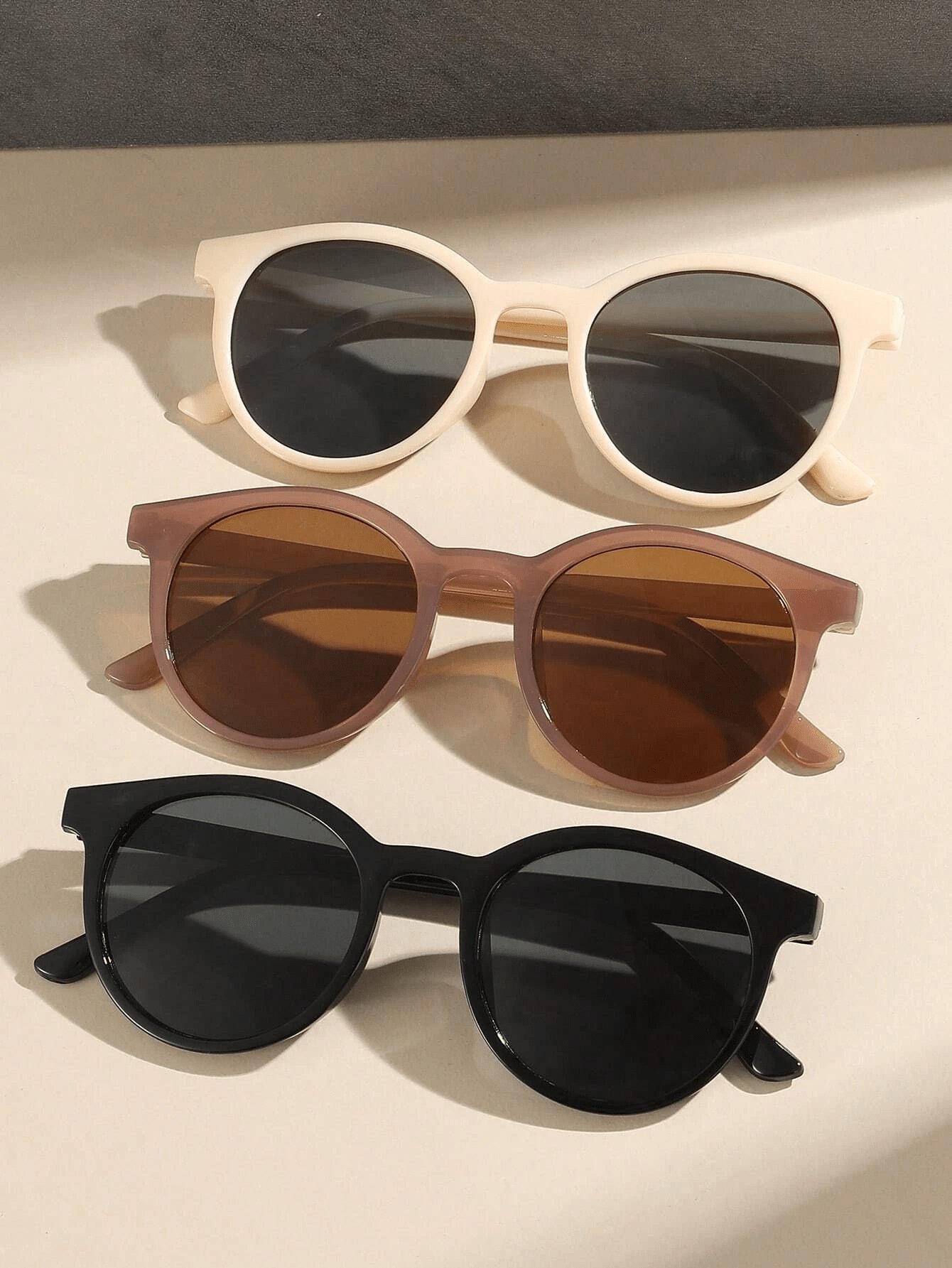 Pack of 3 - Multi-Color Round Sunglasses