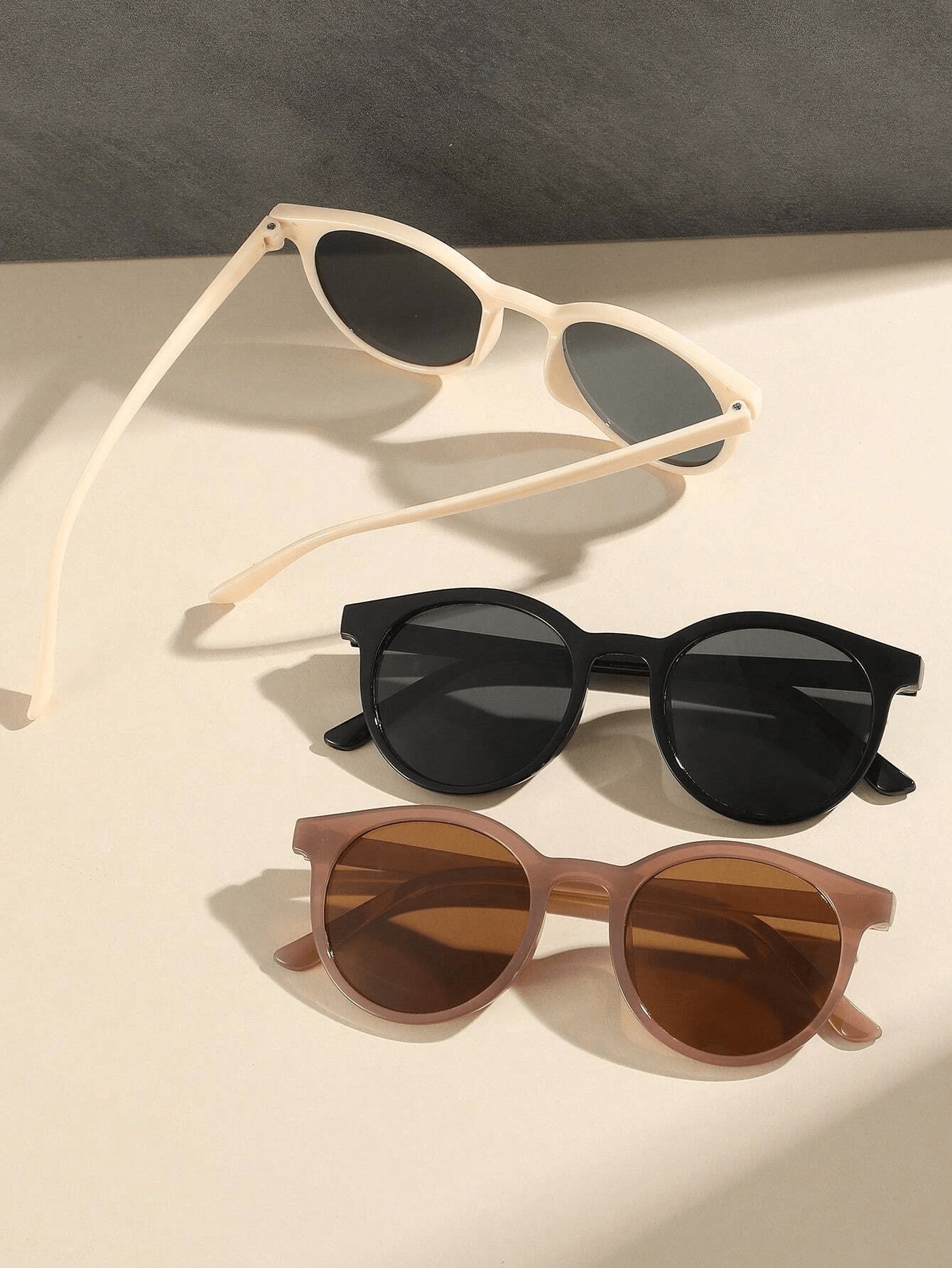 Pack of 3 - Multi-Color Round Sunglasses