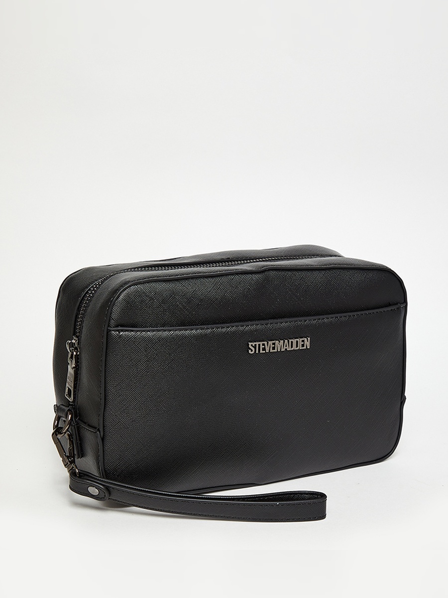 Men Black Logo Wash Bag