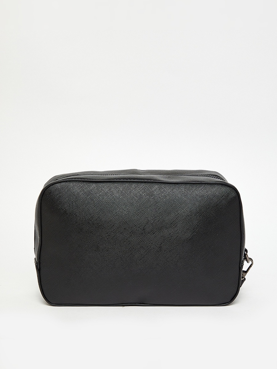 Men Black Logo Wash Bag