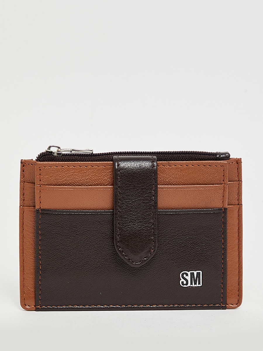 Men Brown Logo Card Holder