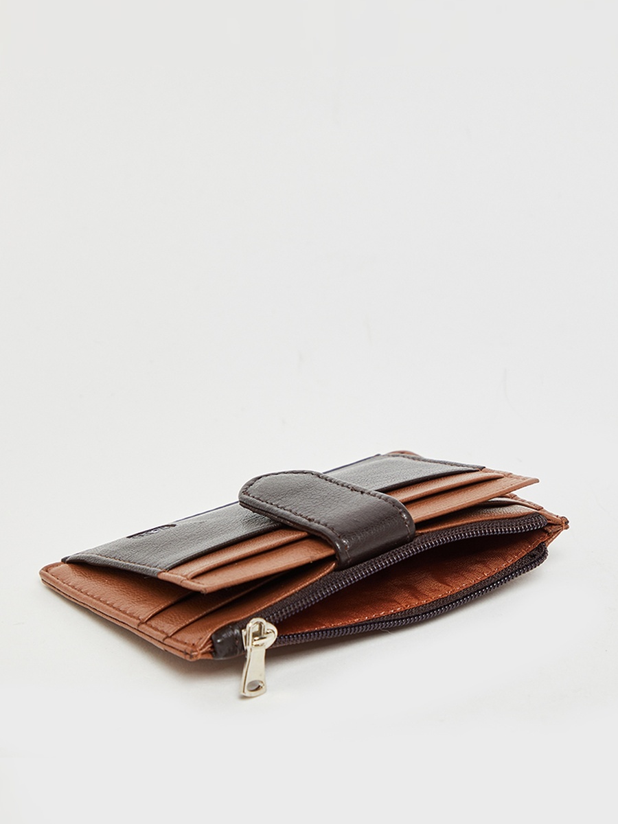 Men Brown Logo Card Holder