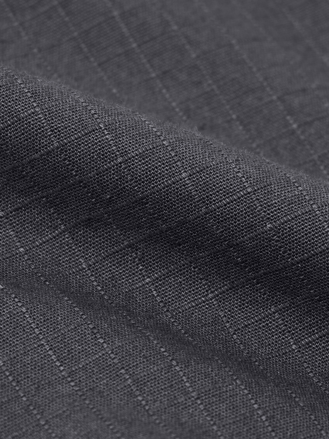 Men Thundercloud Grey Plain Peter Pan Collar Zipper Shirt