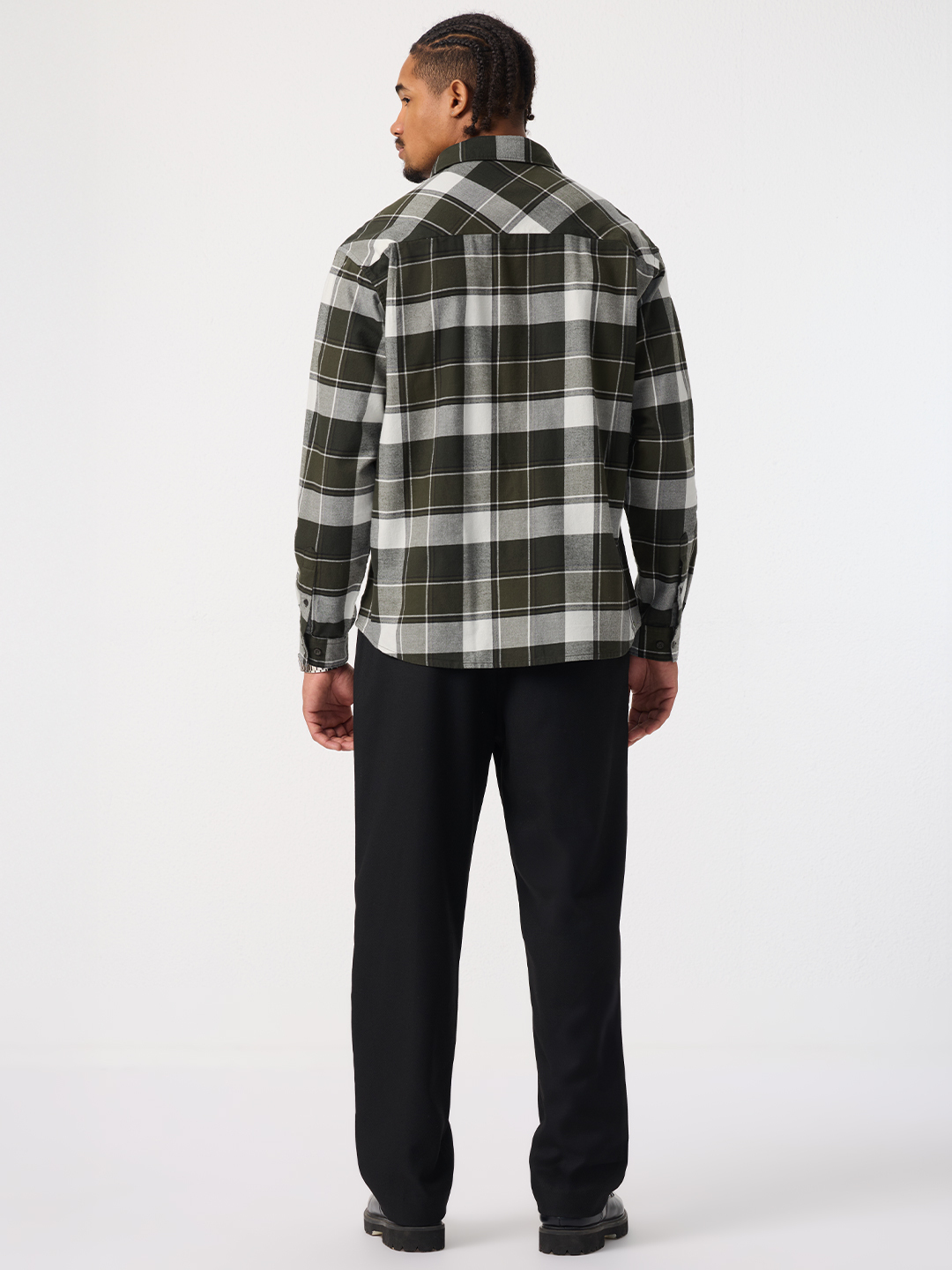 Men Multi-Checked Spread Collar Relaxed Fit Shirt