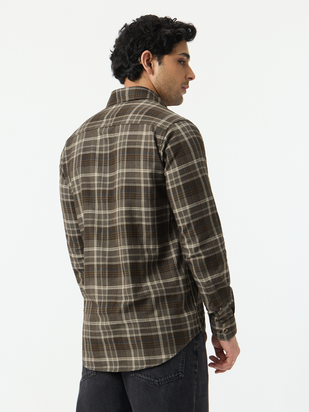 Men Multi-Color Checked Slim Fit Casual Shirt