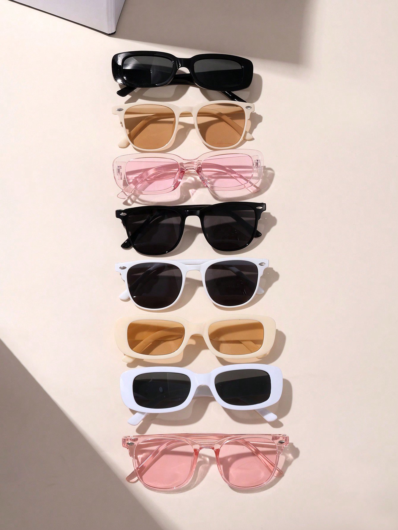 Pack of 8 - Multi-Color Geometric Sunglasses