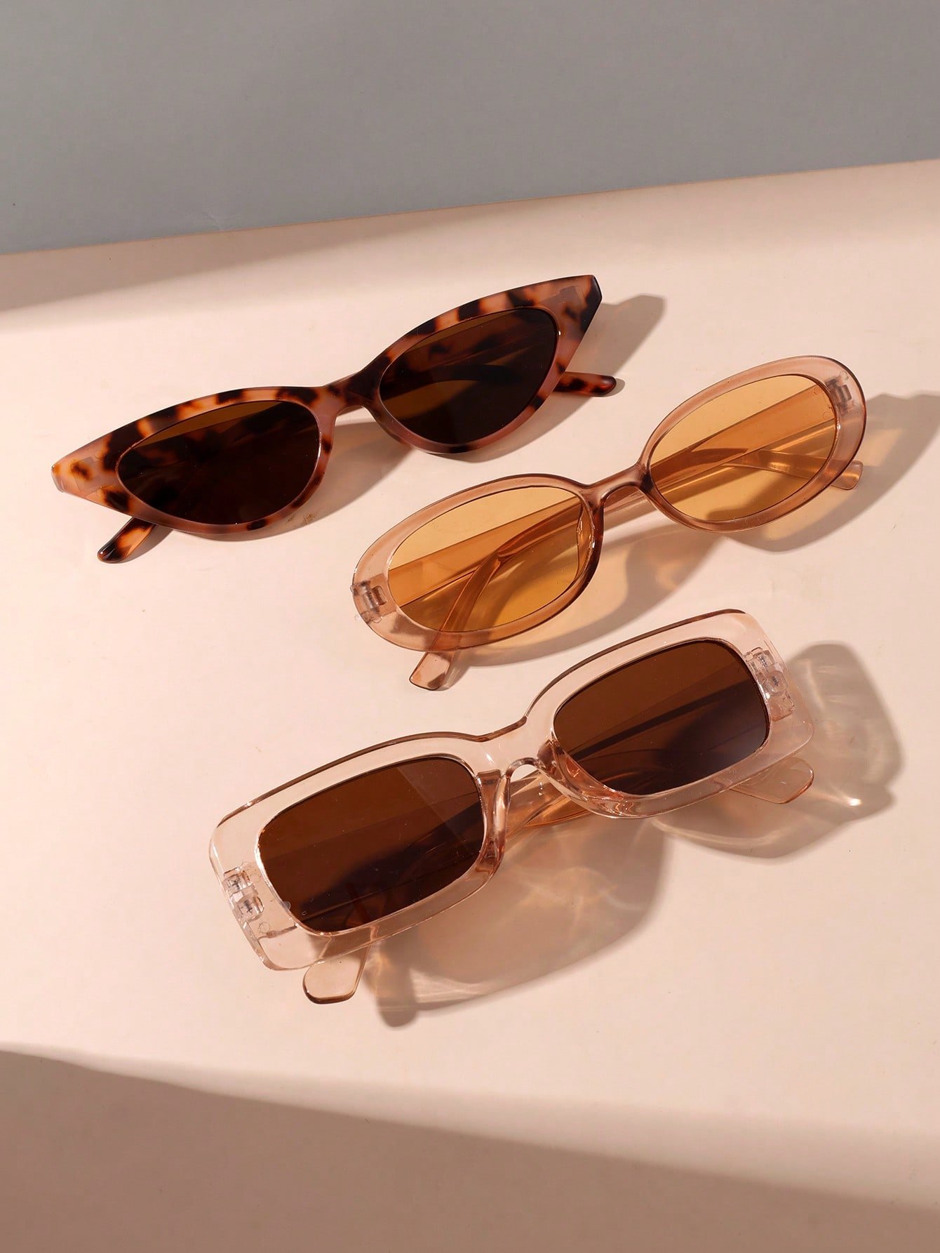 Pack of 3 - Multi-Color Geometric Sunglasses