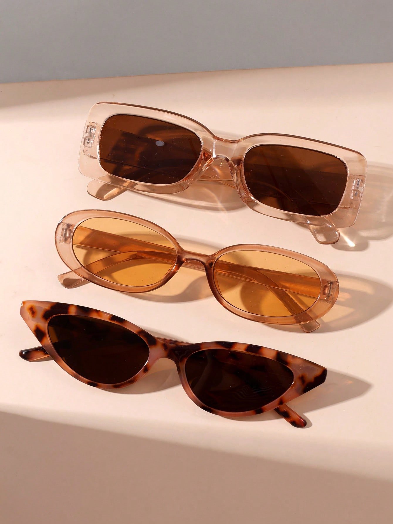 Pack of 3 - Multi-Color Geometric Sunglasses