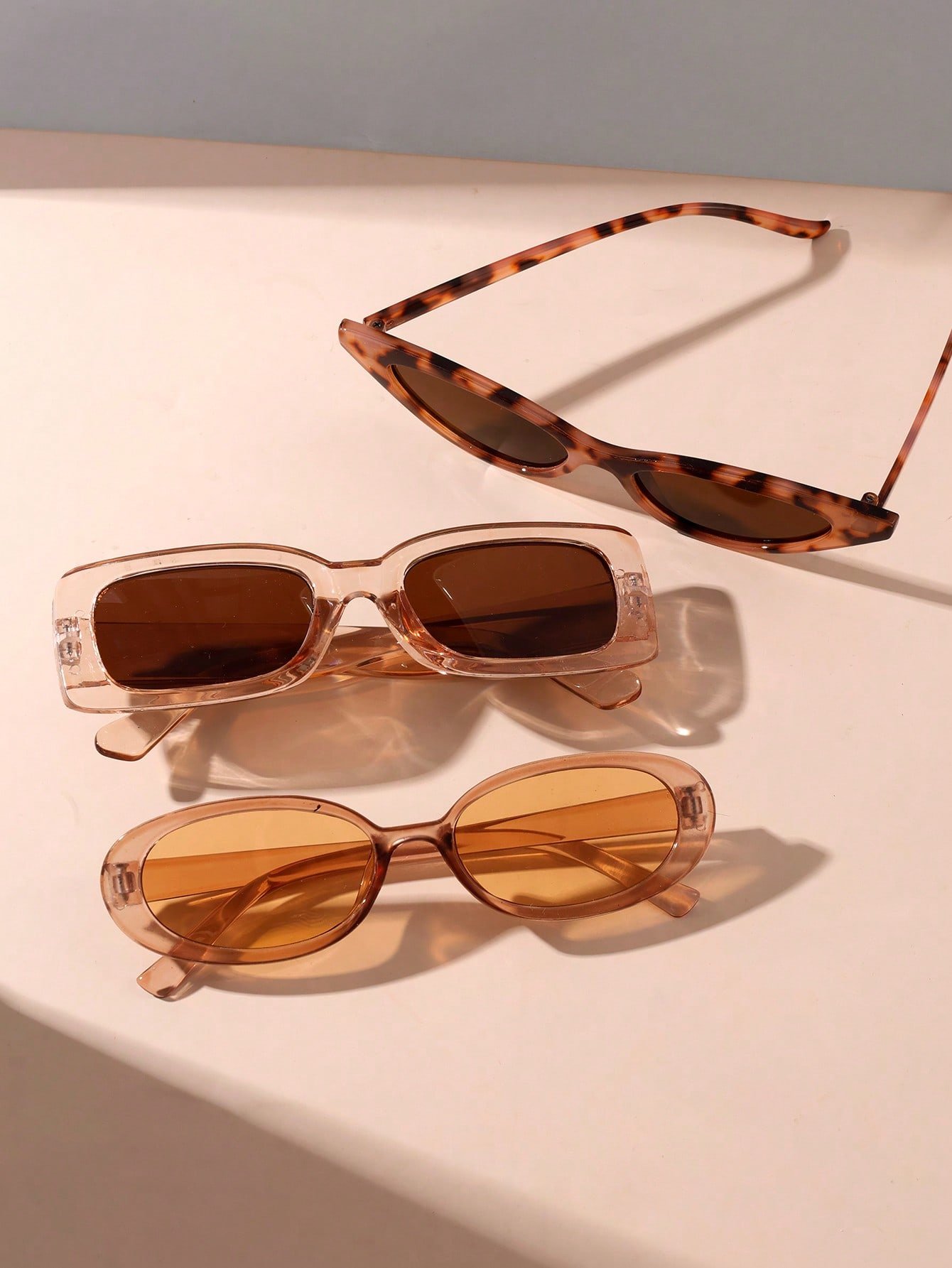 Pack of 3 - Multi-Color Geometric Sunglasses