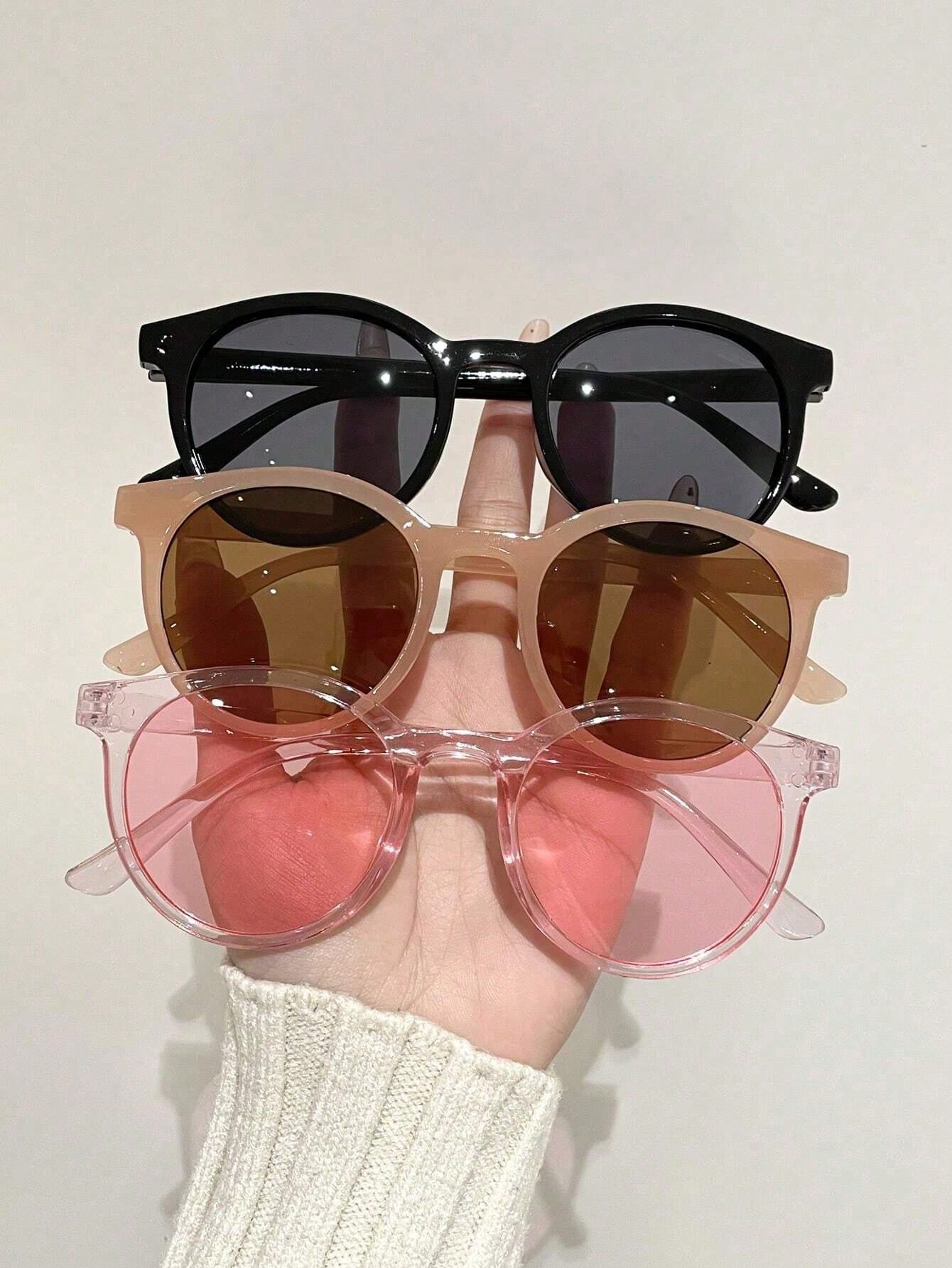 Pack of 3 - Multi-Color Round Sunglasses