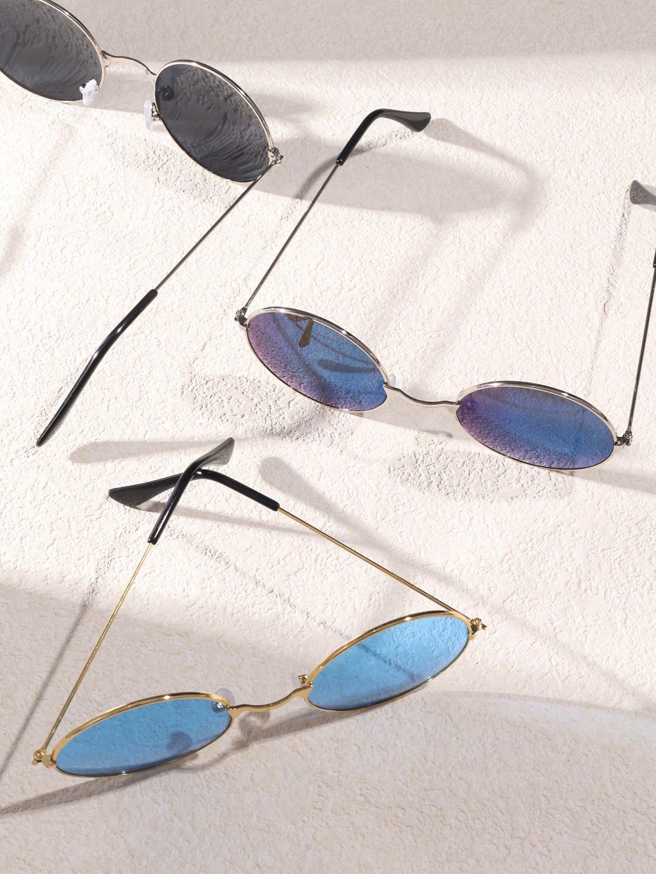 Pack of 3 - Multi-Color Round Frame Sunglasses
