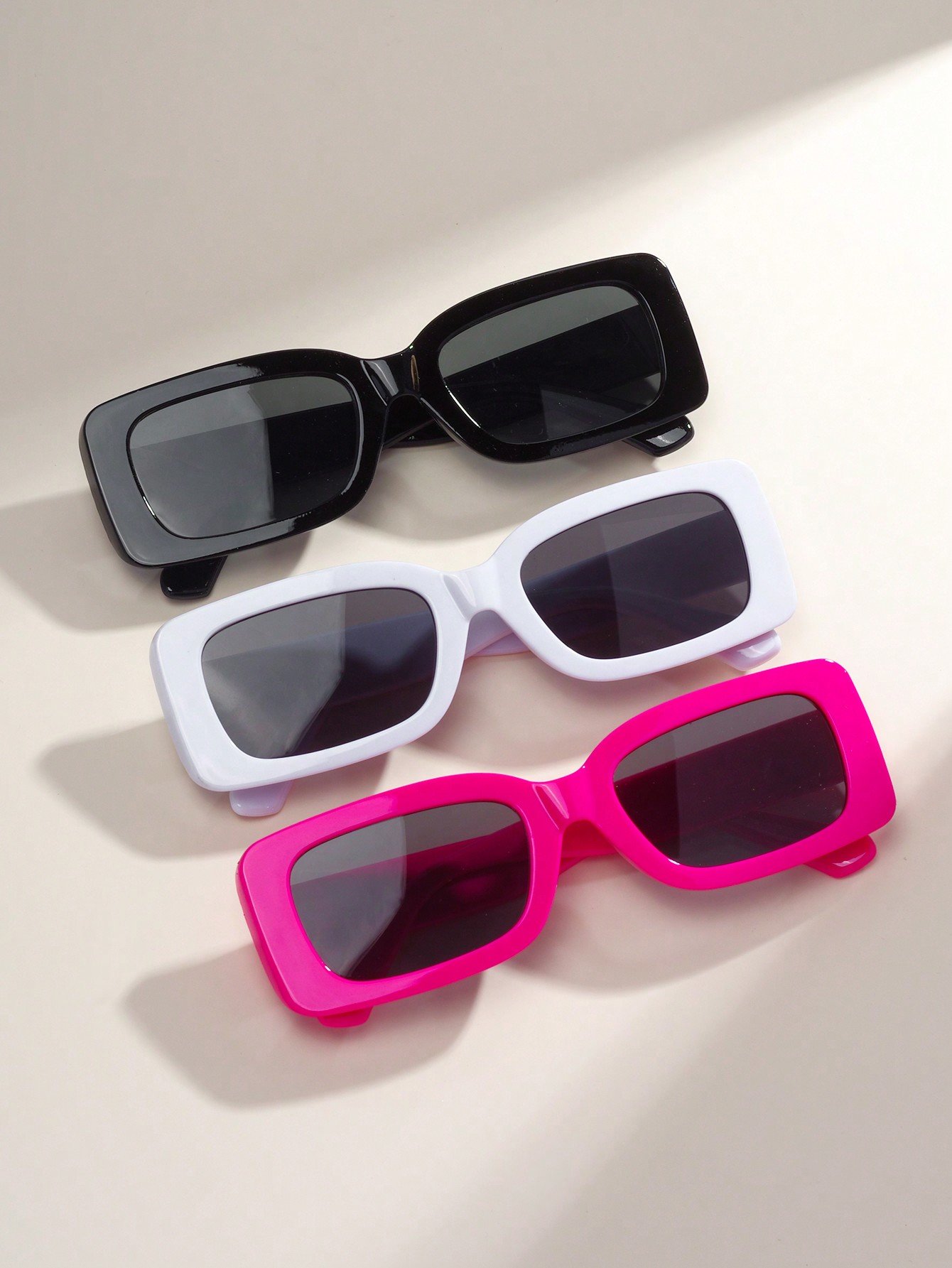 Pack of 3 - Multi-Color Rectangle Sunglasses