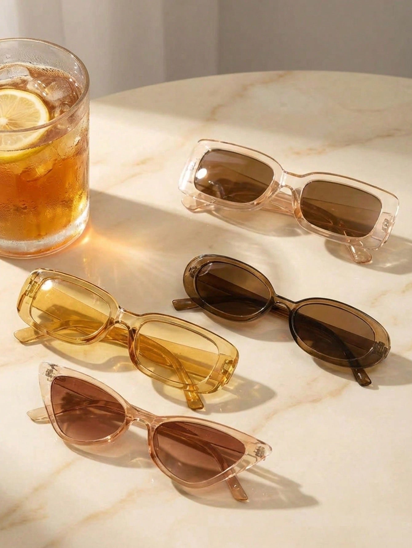 Pack of 4 - Multi-Color Geometric Sunglasses