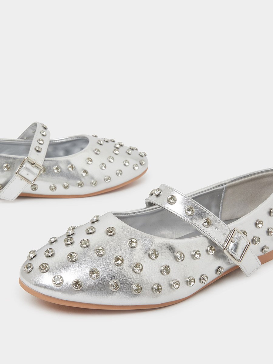 Studded Ballerinas