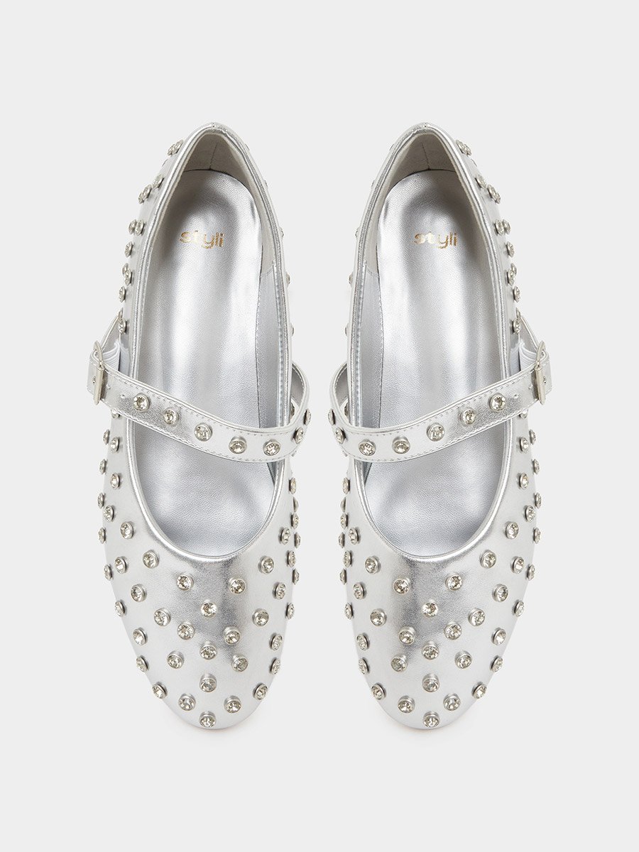 Studded Ballerinas