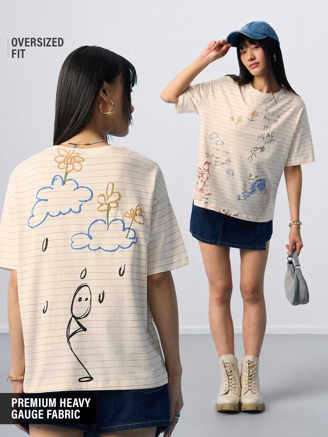 Off-White Graphic Print Oversized T-Shirt
