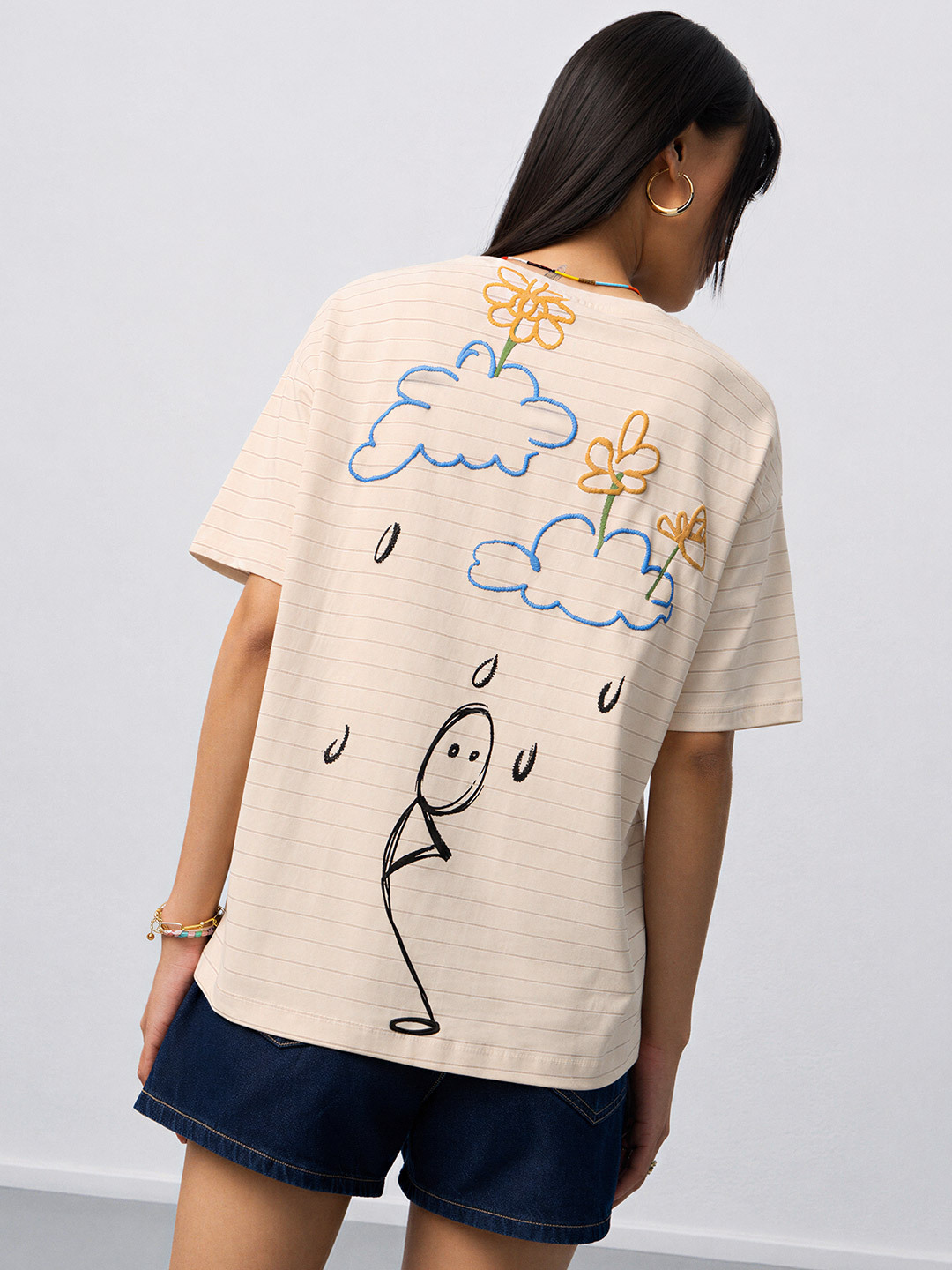Off-White Graphic Print Oversized T-Shirt