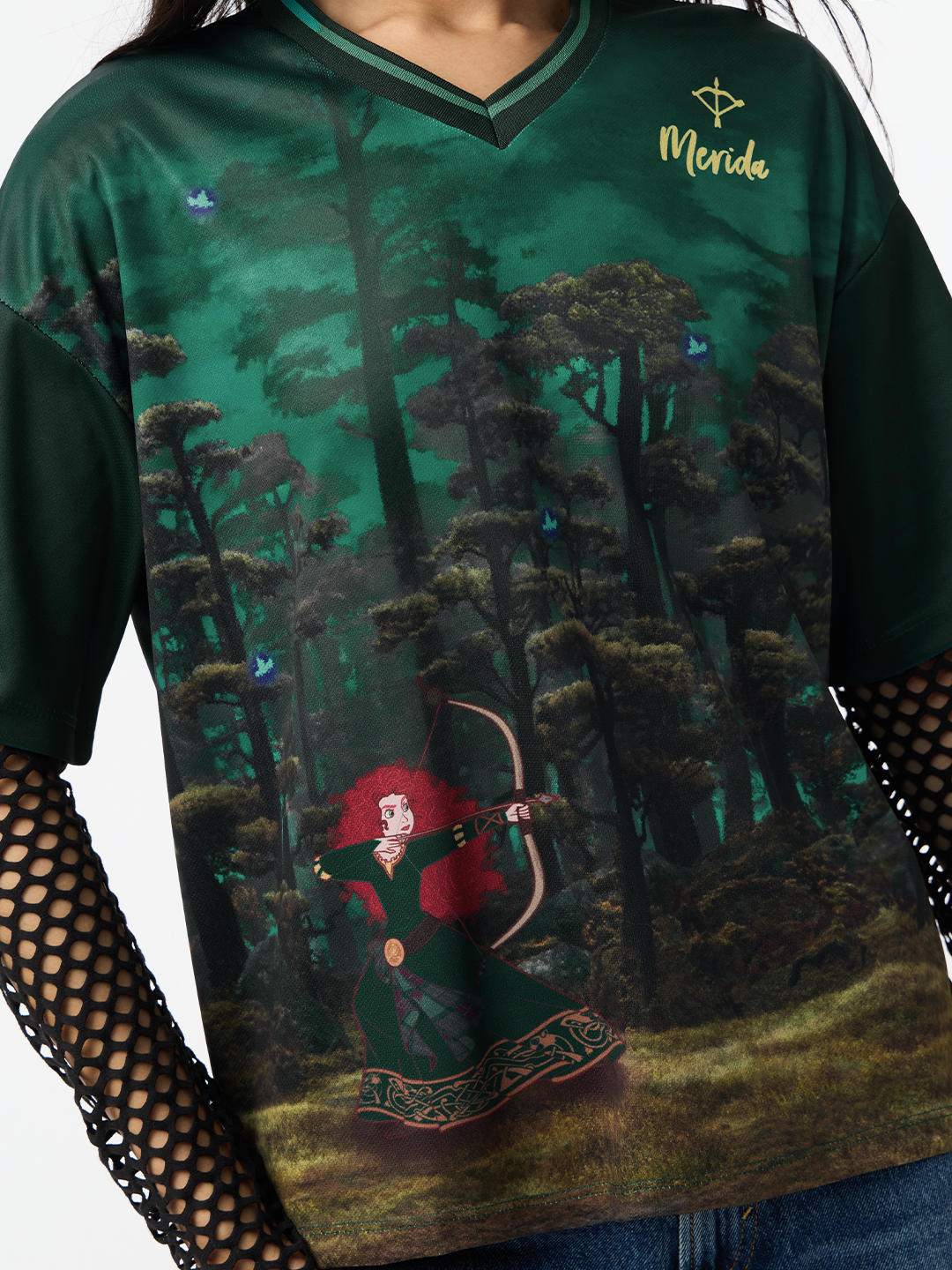 Disney Princess Merida Brave V-Neck Graphic T-Shirt