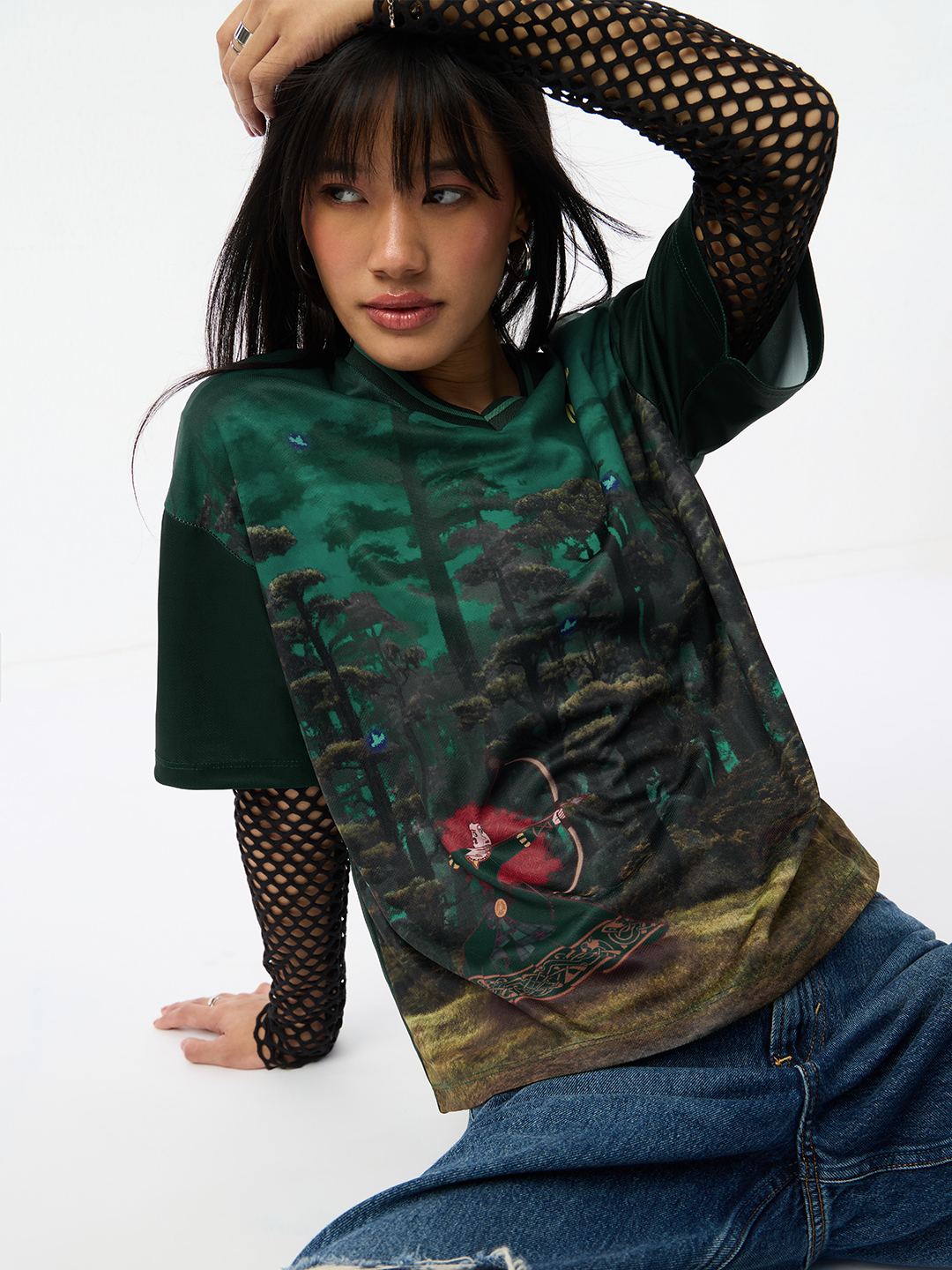 Disney Princess Merida Brave V-Neck Graphic T-Shirt