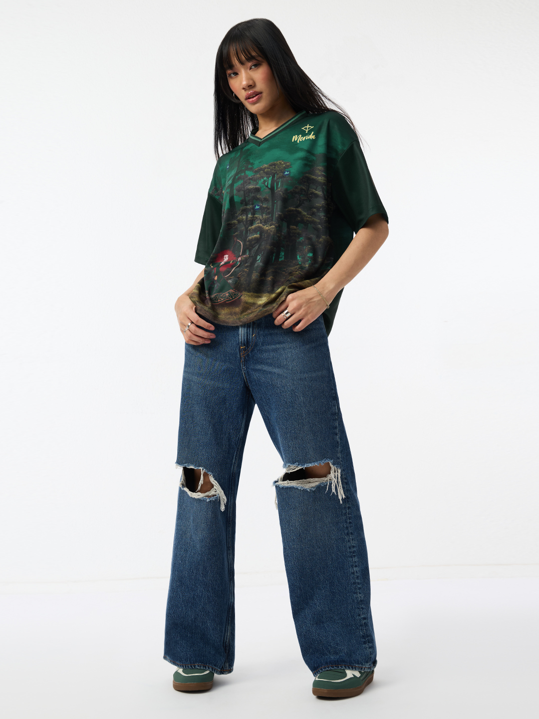 Disney Princess Merida Brave V-Neck Graphic T-Shirt